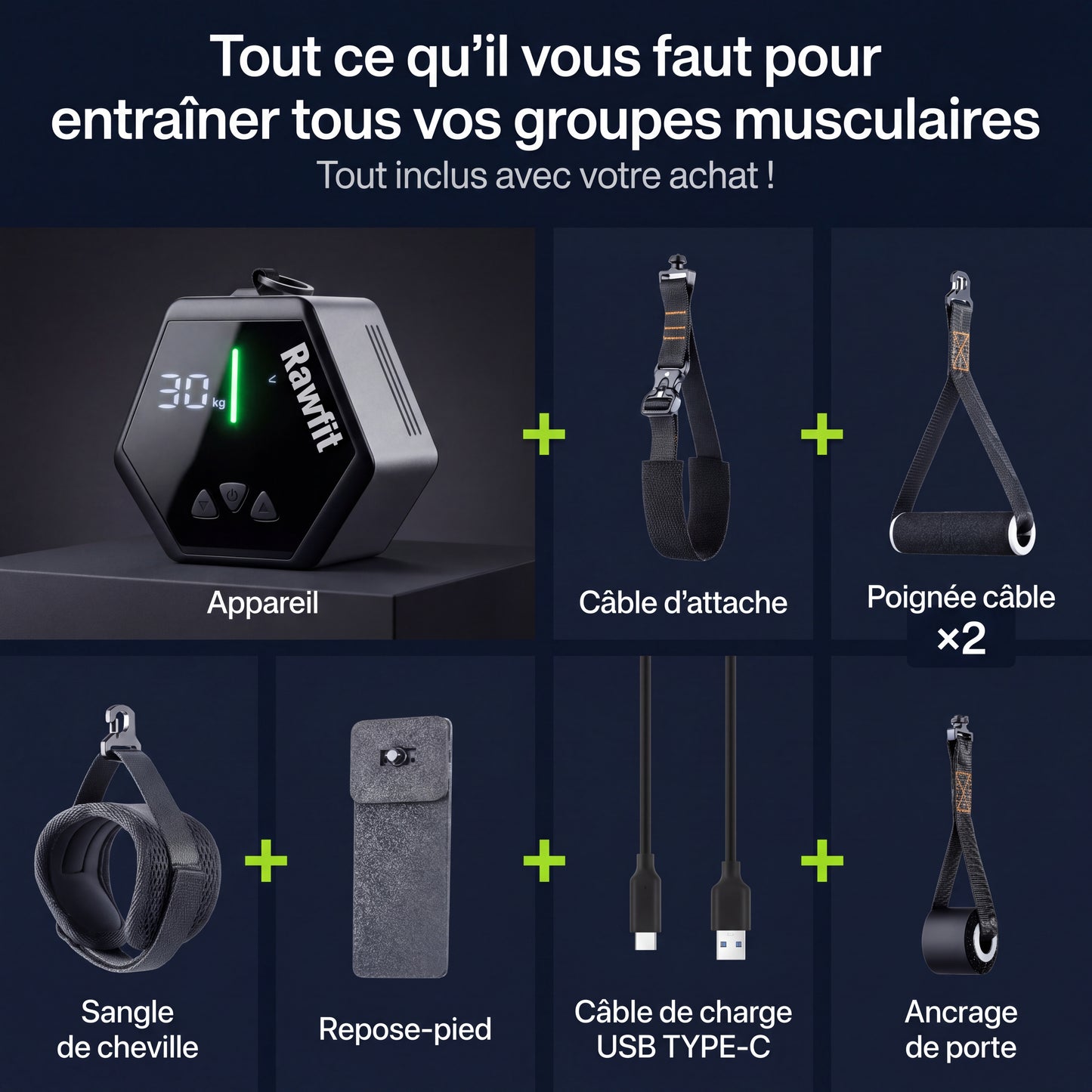 RawFit Pro Poulie électrique portative